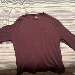 Merona Burgundy Waffle Knit Top